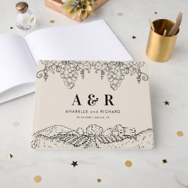 Rustic Ivory Vineyard Napa Valley Winery Wedding Gästebuch