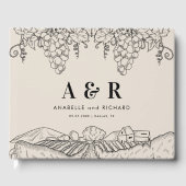 Rustic Ivory Vineyard Napa Valley Winery Wedding Gästebuch (Vorderseite)