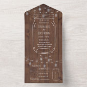 Rustic Jar in einer Hochzeit Einladung (Innen Boden)