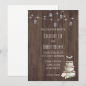 Rustic Jar Wedding Cake Wedding Einladung (Vorne/Hinten)