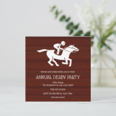 Rustic Jockey Annual Derby Party Invitation Einladung (Stehend Vorderseite)