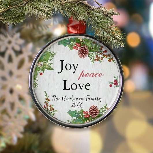Rustic Joest Liebe Weihnachtsfamilie Ornament Aus Metall