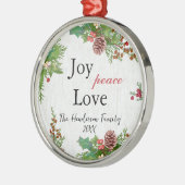 Rustic Joest Liebe Weihnachtsfamilie Ornament Aus Metall (Links)