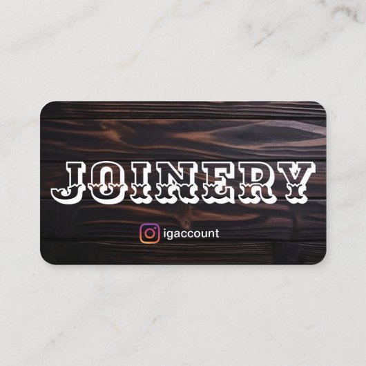 Rustic Joinery Visitenkarte (Rückseite)