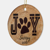 Rustic - Joppy Puppy Paw Keramik Ornament (Links)