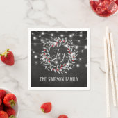 Rustic Joy Festive Weihnachtsfeier Serviette (Beispiel)