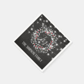 Rustic Joy Festive Weihnachtsfeier Serviette (Ecke)