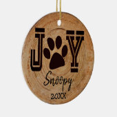 Rustic - Joy Paw Animal Print Keramik Ornament (Rechts)