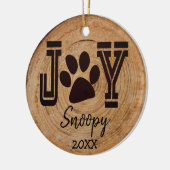 Rustic - Joy Paw Animal Print Keramik Ornament (Links)