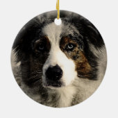 Rustic - Joy Paw Animal Print Keramik Ornament (Hinten)