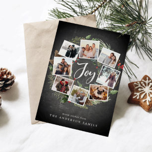 Rustic Joy Wreath   Multi Foto Collage Weihnachten
