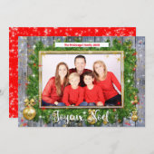 Rustic Joyeux Weihnachten Französisches Weihnachts (Vorne/Hinten)