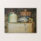Rustic Jug Duck Decoy Foto Puzzle (Horizontal)