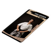 Rustic Karate Black Belt Wood Trading Card Magnet (Linke Seite)