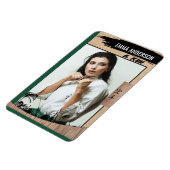 Rustic Karate Green Belt Wood Trading Card Magnet (Linke Seite)