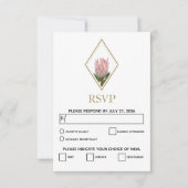 Rustic King Protea Wedding RSVP Cards (Vorderseite)