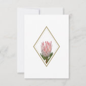 Rustic King Protea Wedding RSVP Cards Karte (Rückseite)