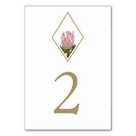 Rustic King Protea Wedding Tischnummer