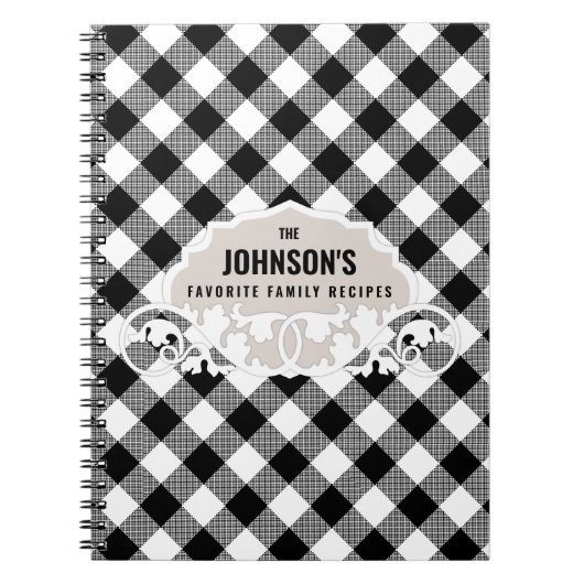 Rustic Kitchen Family Rezept Kochbuch Notizblock (Vorderseite)