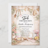 Rustic Kitchen Themed Bridal Shower Einladung (Vorderseite)