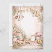 Rustic Kitchen Themed Bridal Shower Einladung (Rückseite)