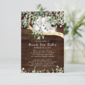 Rustic Koala Bear Baby Showbook for Baby Card Begleitkarte (Stehend Vorderseite)