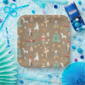 Rustic Kraft Alles Nutcracker Weihnachten Pappteller (Party)