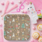 Rustic Kraft Alles Nutcracker Weihnachten Pappteller (Party)