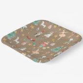 Rustic Kraft Alles Nutcracker Weihnachten Pappteller (Gewinkelt)