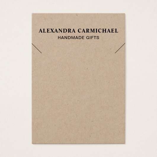 Rustic Kraft Artisan Necklace Juwelier Display Car (Vorderseite)