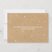 Rustic Kraft Baby Dusche Signature Script Dankeskarte (Rückseite)