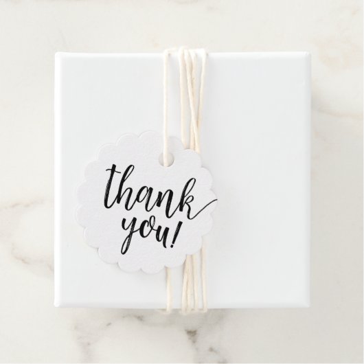 Rustic Kraft Baby Shower Danke, Script Geschenkanhänger (Beispiel)