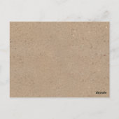 Rustic Kraft Babyduschberatung und Wunschkarte Postkarte (Rückseite)