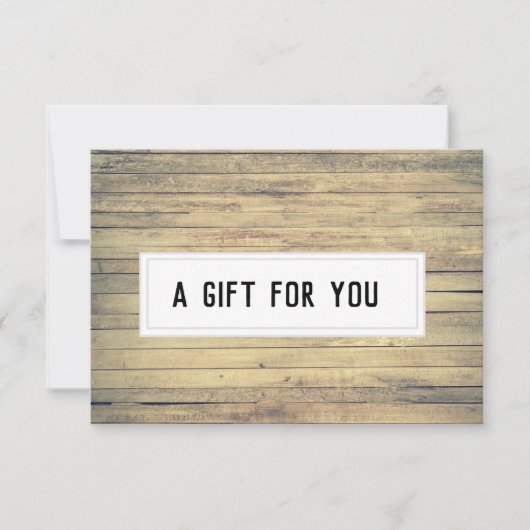 Rustic Kraft Beach Wash Custom Gift Certificate (Vorderseite)