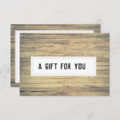 Rustic Kraft Beach Wash Custom Gift Certificate (Vorne/Hinten)