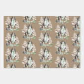 Rustic Kraft Bernese Dogs sind Naughty & Nice Geschenkpapier Set (Vorderseite 2)