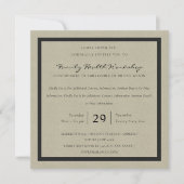 RUSTIC KRAFT BLACK DAMASK CLASSIC WORKSHOP EVENT EINLADUNG (Vorderseite)