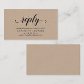 Rustic Kraft, Black Script, UAWG response Begleitkarte (Vorne/Hinten)