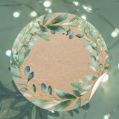 Rustic kraft Blank Christmas jam ingredient Label Runder Aufkleber