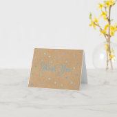 Rustic Kraft Blue Liebe Herzlichen Dank Karte (Gelbe Blume)