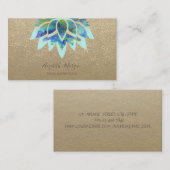 Rustic Kraft, Blue Lotus, Confetti Yoga Instructor Visitenkarte (Vorne/Hinten)