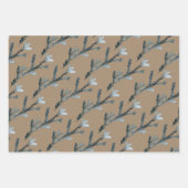 Rustic Kraft Blue Spruce Juniper Branchen Berries Geschenkpapier Set (Vorderseite)