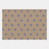 Rustic Kraft Blue & White Star von David Geschenkpapier Set (Vorderseite 3)