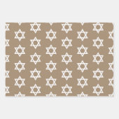Rustic Kraft Blue & White Star von David Geschenkpapier Set (Vorderseite 2)