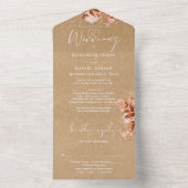 Rustic Kraft Blumendetails UAWG All In One Einladung (Innen Boden)