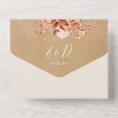 Rustic Kraft Blumendetails UAWG All In One Einladung (Rückseite)