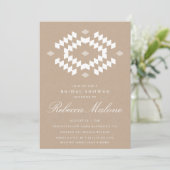 Rustic Kraft Boho Brautparty Einladung (Stehend Vorderseite)