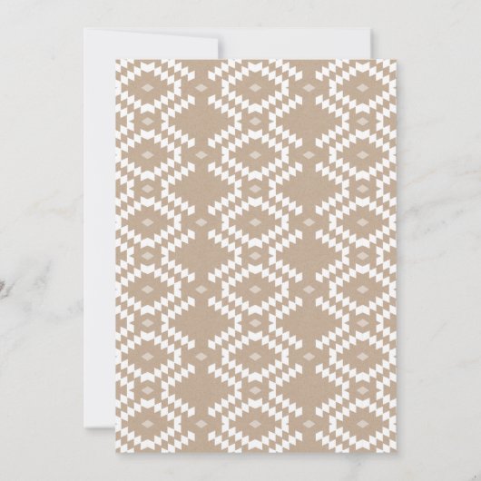 Rustic Kraft Boho Brautparty Einladung (Rückseite)