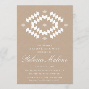 Rustic Kraft Boho Brautparty Einladung