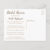 Rustic Kraft Brautparty Country Rose Wedding Einladungspostkarte (Rückseite)